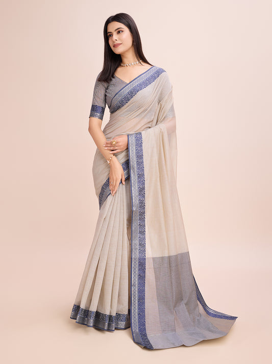 Pure Cotton Daily Wear / Uniform Saree