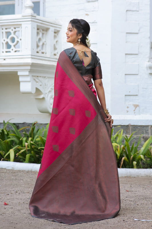 Woven Banarasi Silk Blend Saree
