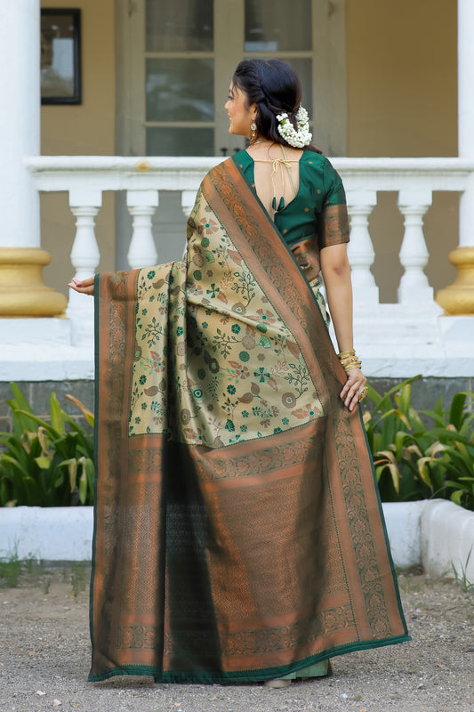 Woven Banarasi Silk Blend Saree