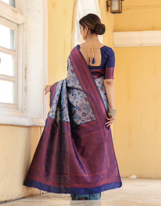Woven Banarasi Silk Blend Saree