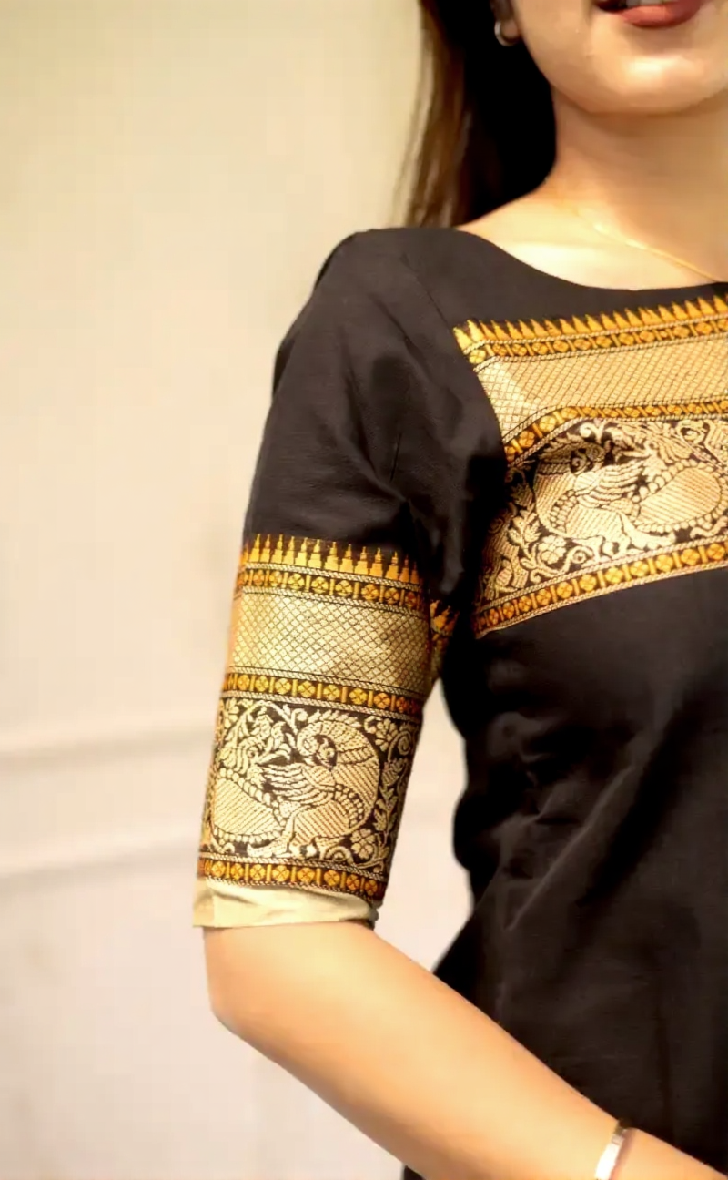 Kanchi Cotton Elegant Straight Kurti with Dupatta