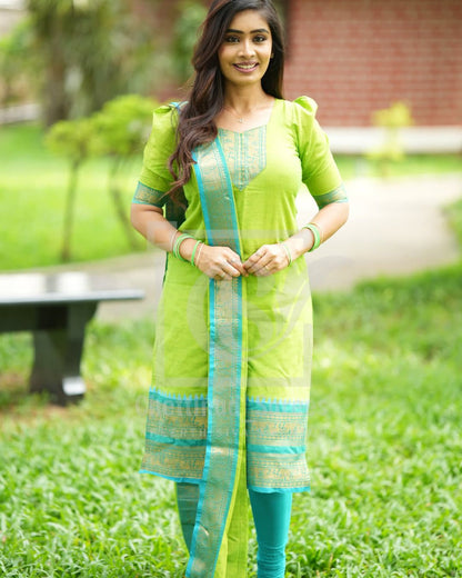 Kanchi Cotton Straight Kurti with Dupatta