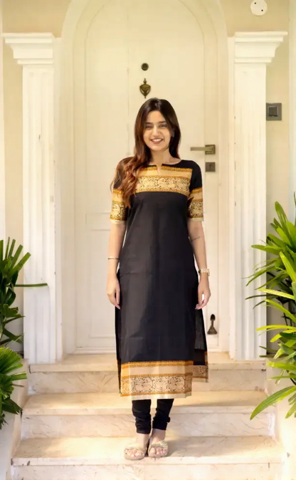 Kanchi Cotton Elegant Straight Kurti with Dupatta