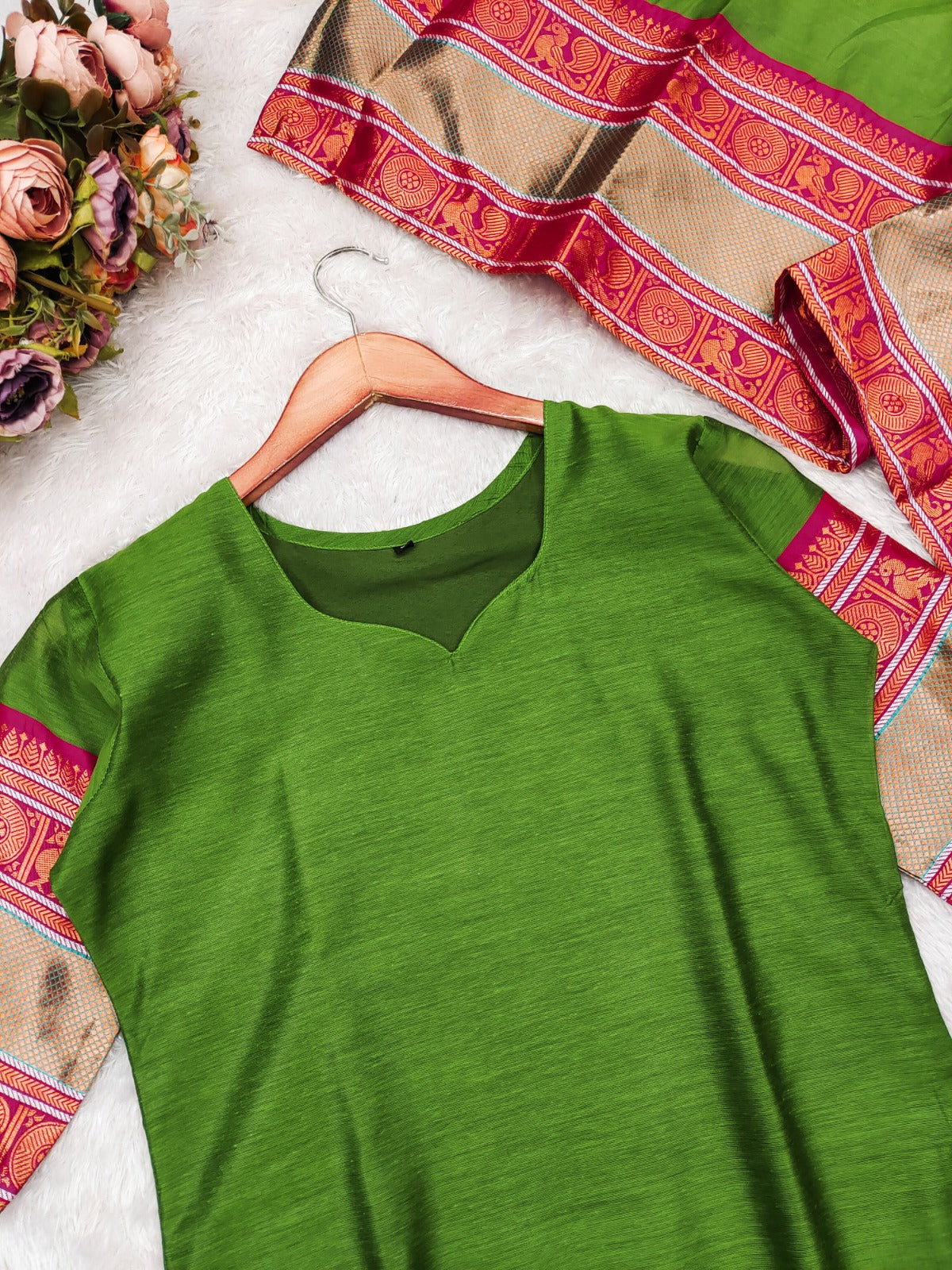 Kanchi Cotton Straight Kurti with Dupatta