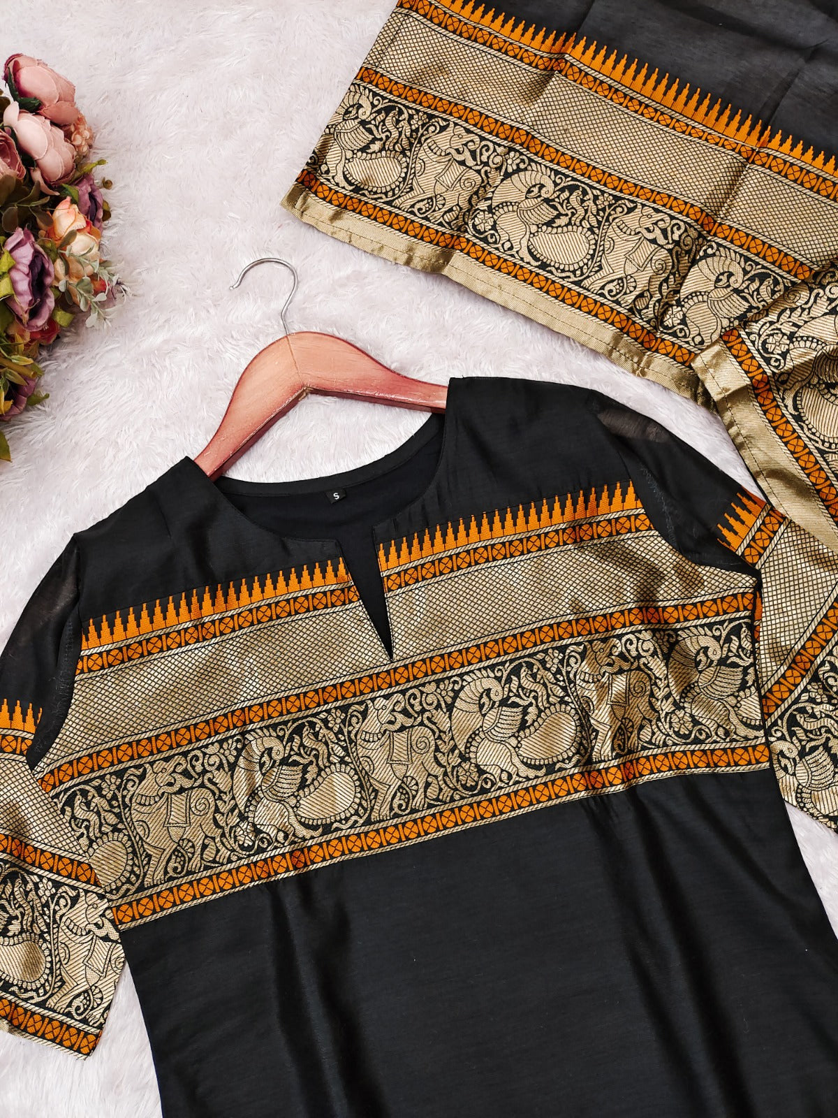 Kanchi Cotton Elegant Straight Kurti with Dupatta
