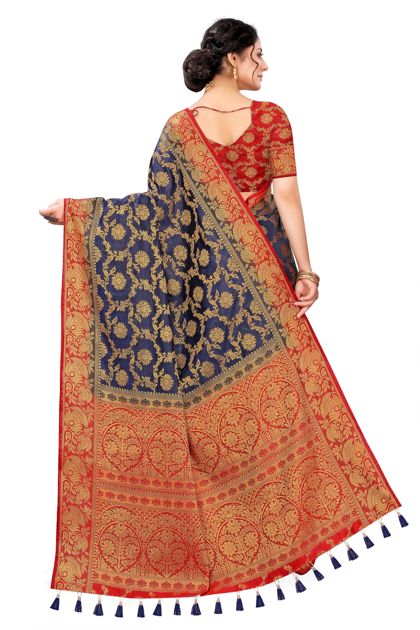 Woven Banarasi Cotton Silk Saree