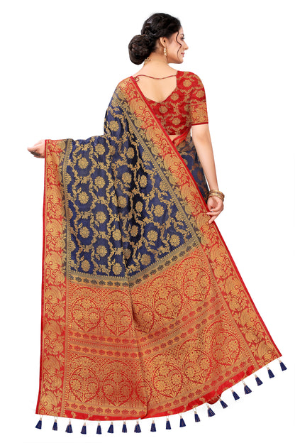 Woven Banarasi Cotton Silk Saree