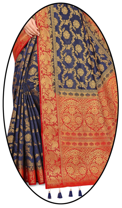 Woven Banarasi Cotton Silk Saree
