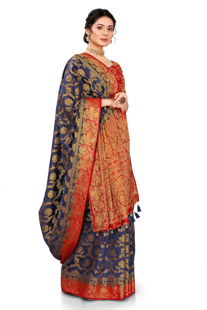 Woven Banarasi Cotton Silk Saree
