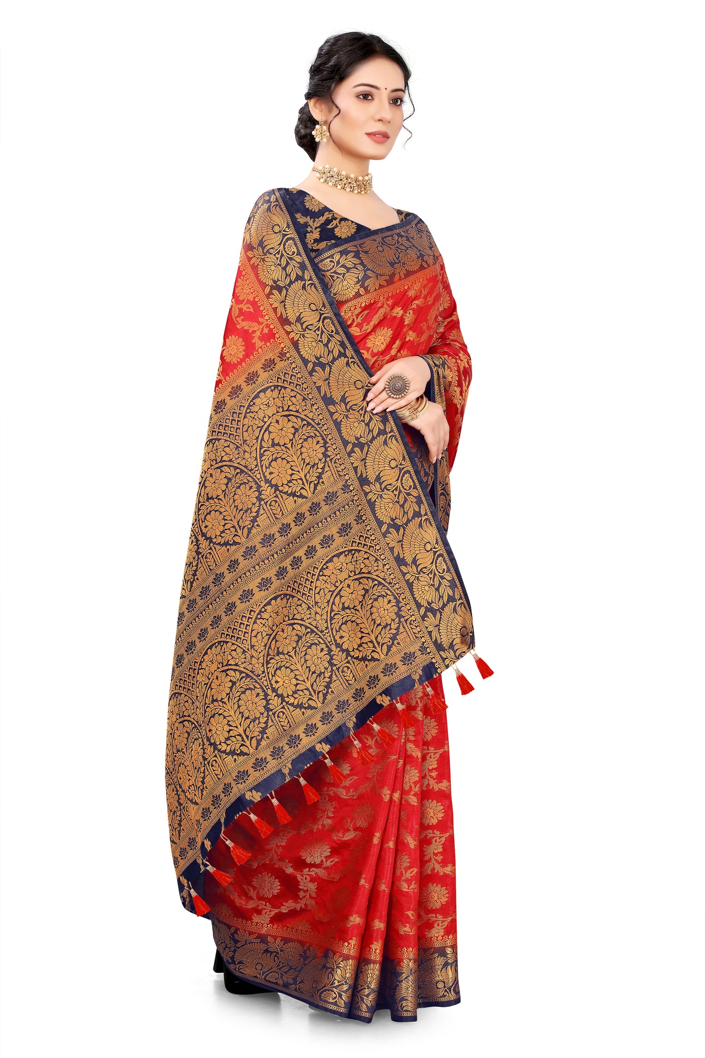 Woven Banarasi Cotton Silk Saree