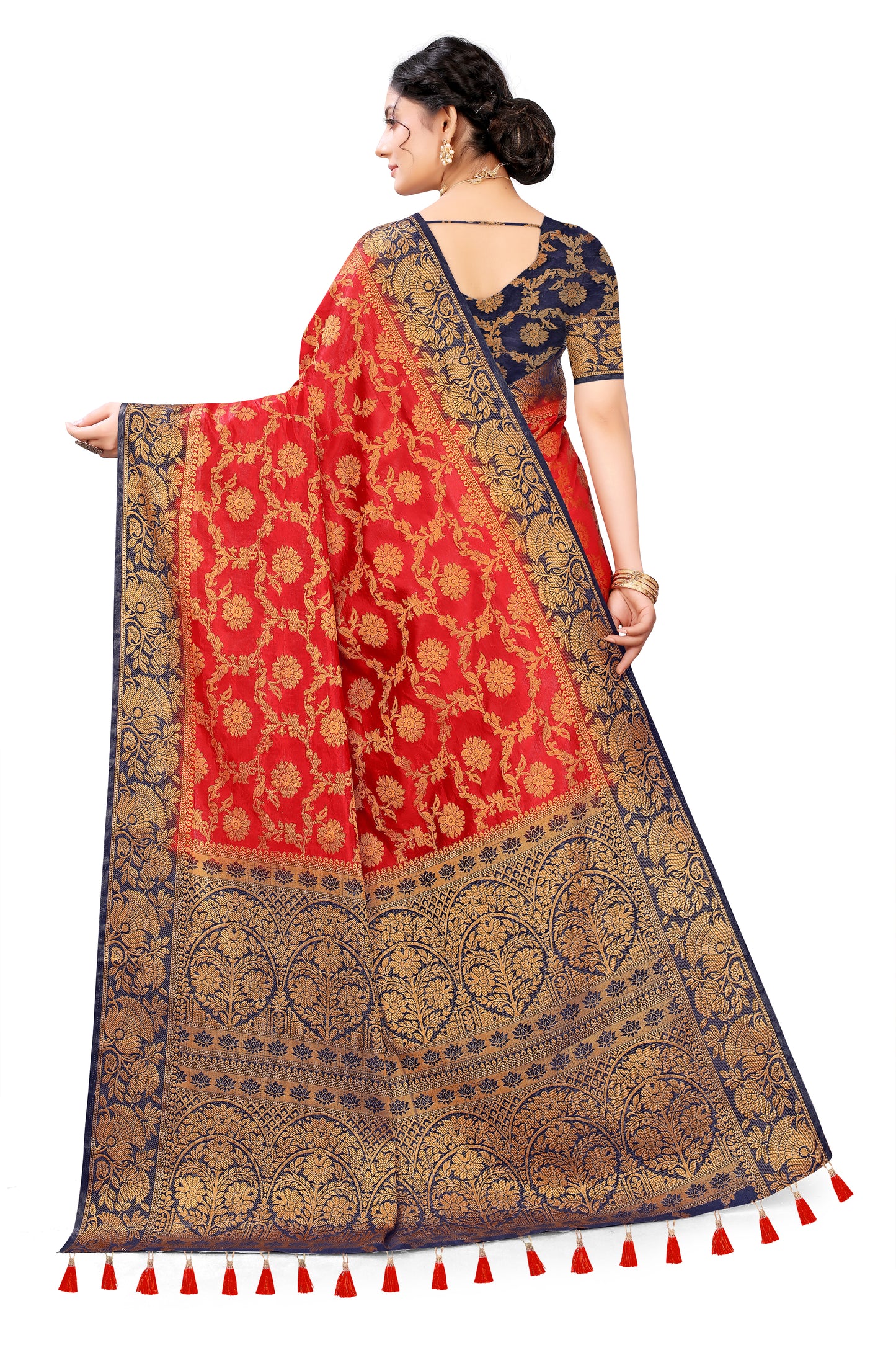 Woven Banarasi Cotton Silk Saree