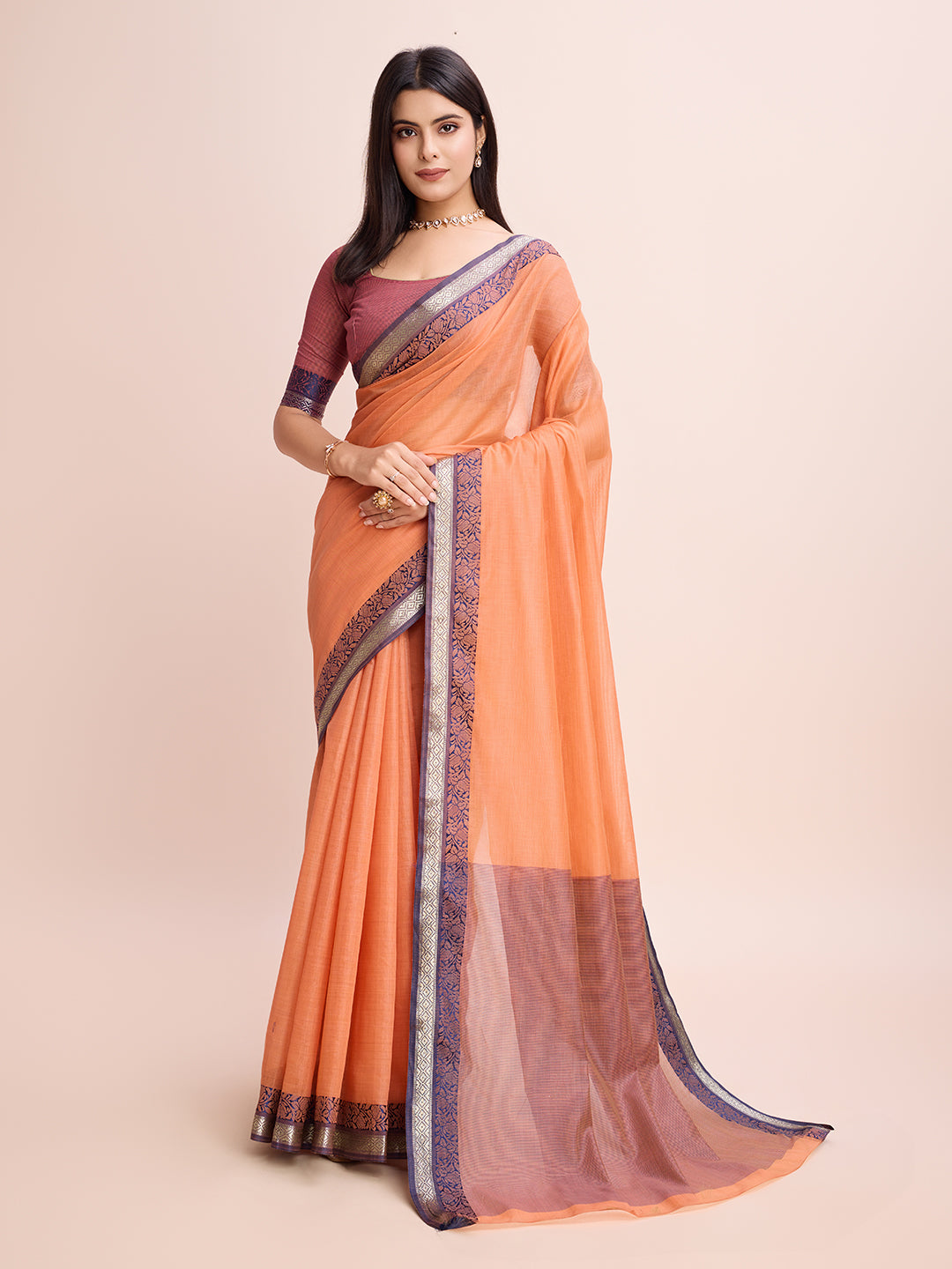 Pure Cotton Daily Wear / Uniform Saree