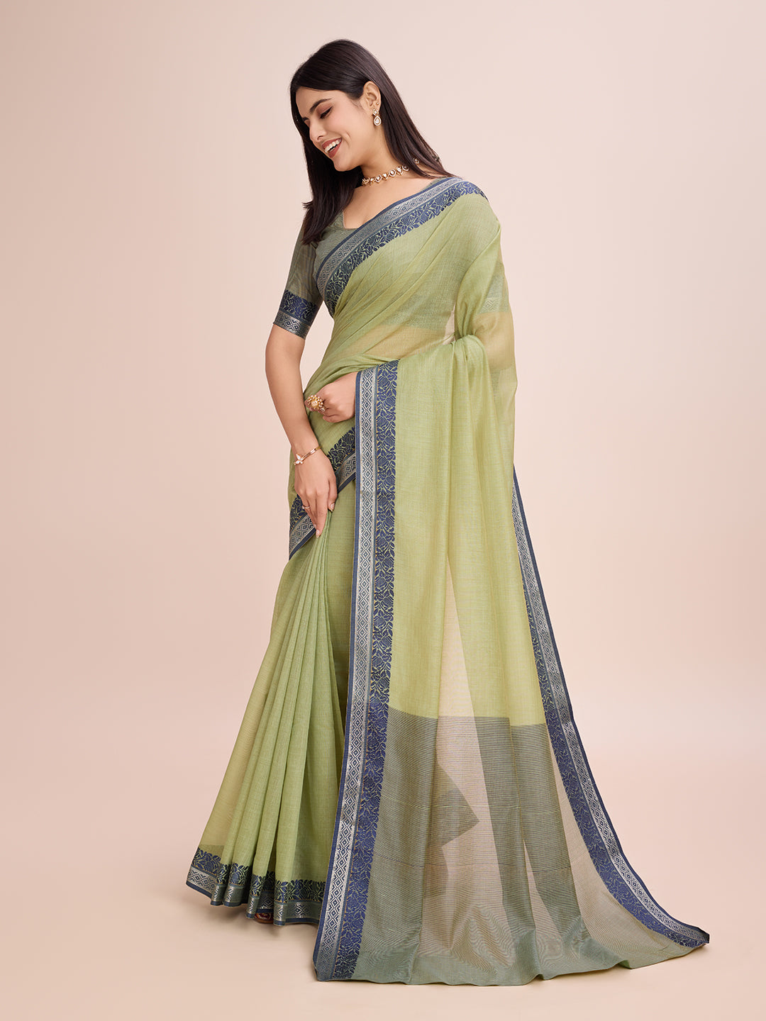 Pure Cotton Daily Wear / Uniform Saree