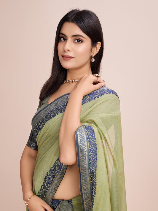 Pure Cotton Daily Wear / Uniform Saree