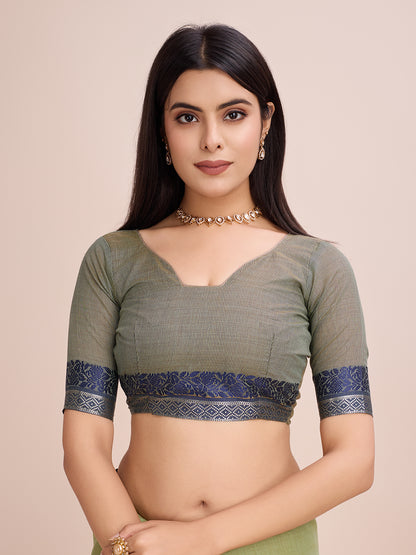 Pure Cotton Daily Wear / Uniform Saree