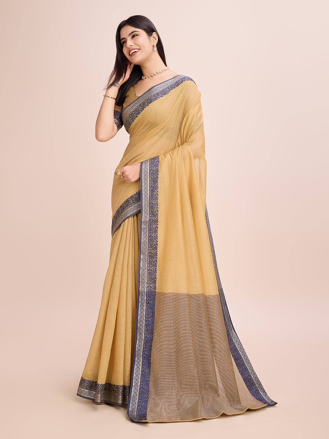 Pure Cotton Daily Wear / Uniform Saree
