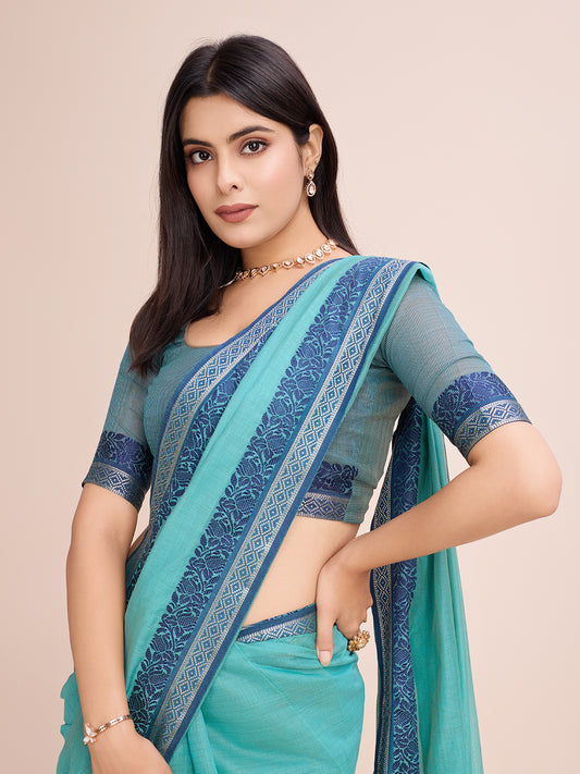 Pure Cotton Daily Wear / Uniform Saree