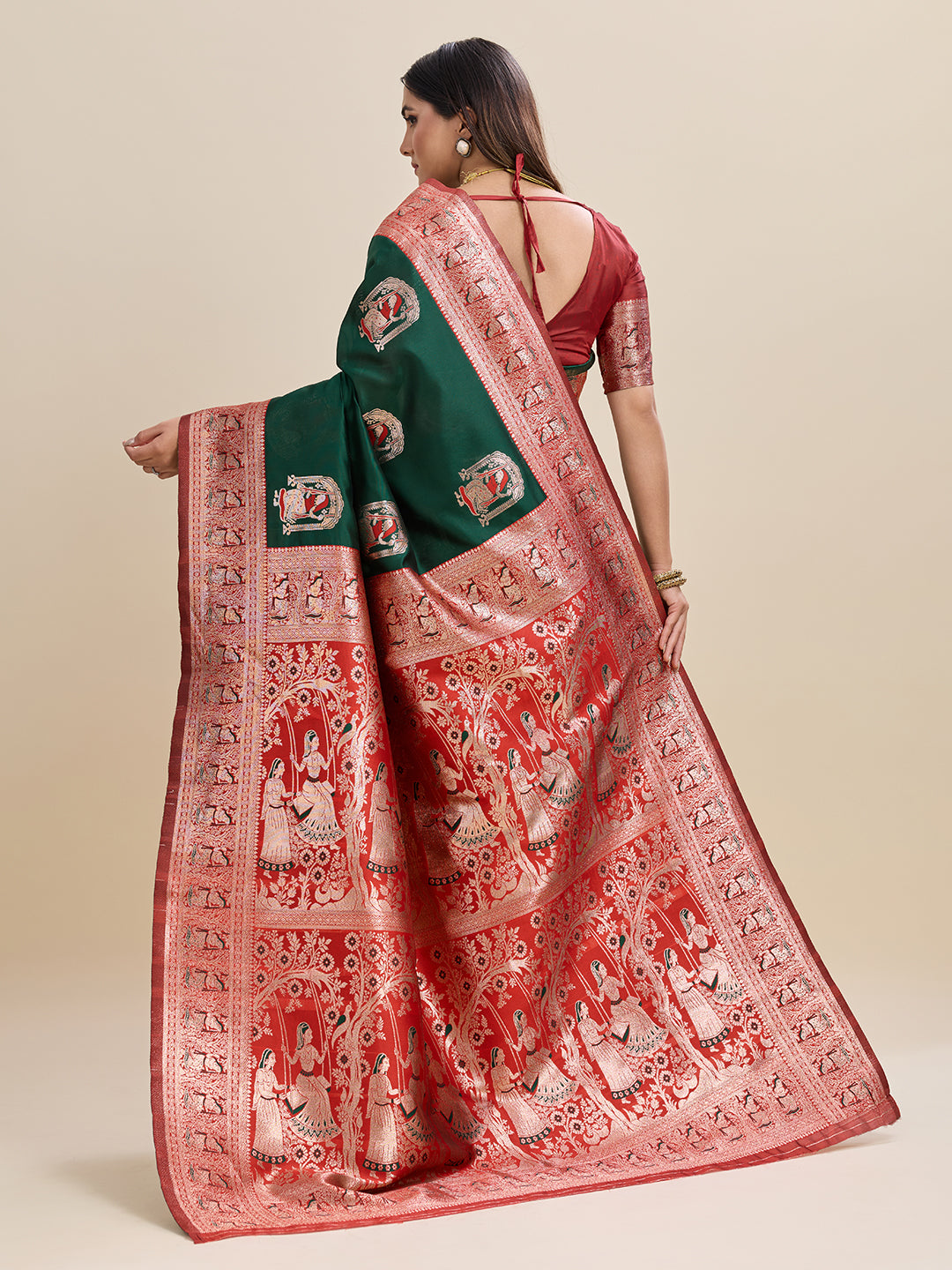 Woven Banarasi Silk Blend Saree