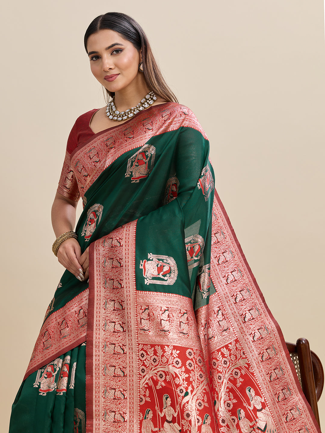 Woven Banarasi Silk Blend Saree