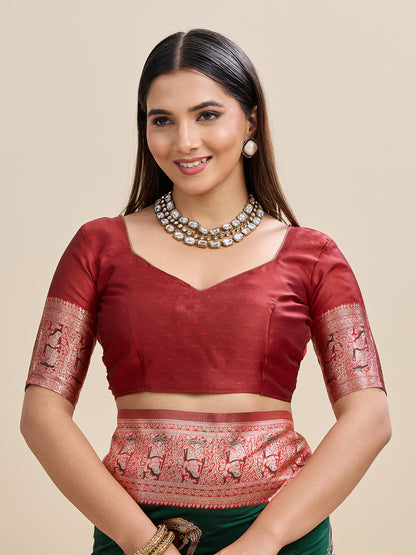 Woven Banarasi Silk Blend Saree