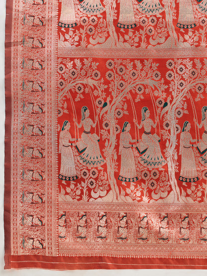 Woven Banarasi Silk Blend Saree