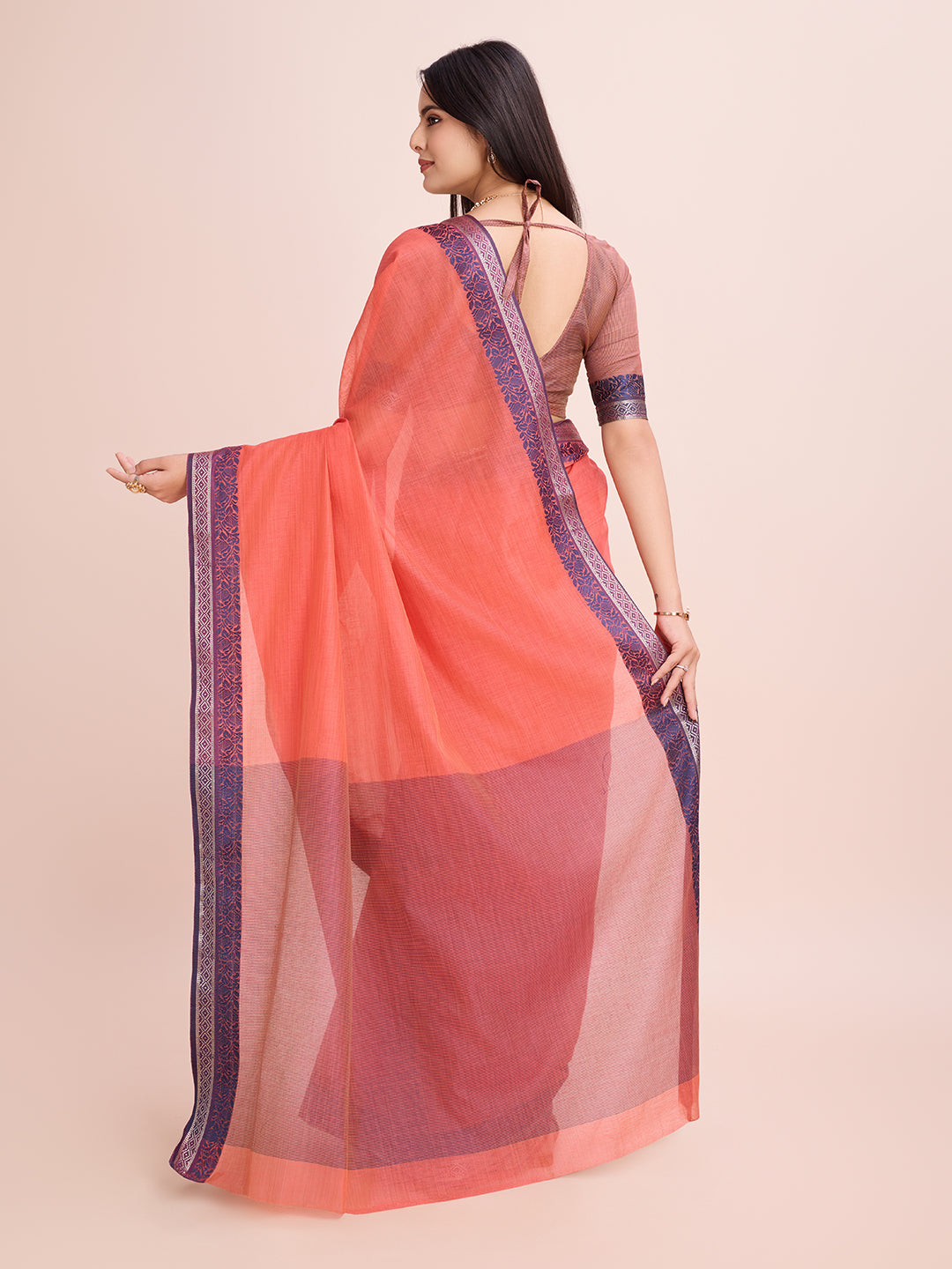 Pure Cotton Daily Wear / Uniform Saree
