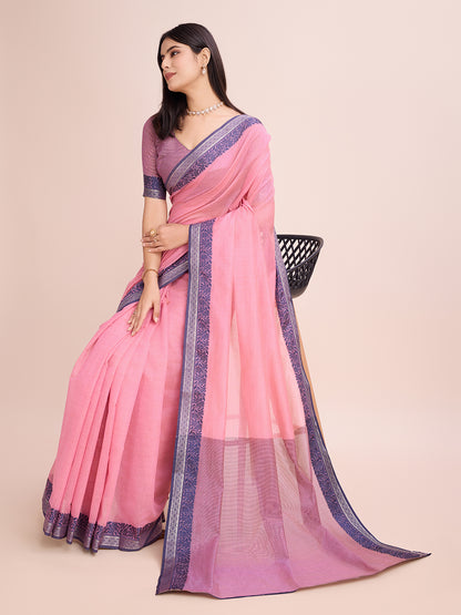 Pure Cotton Daily Wear / Uniform Saree