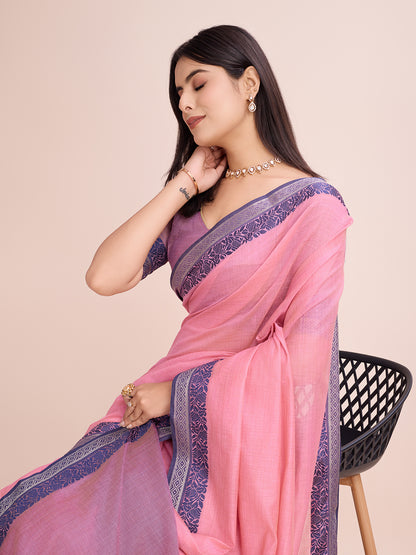 Pure Cotton Daily Wear / Uniform Saree