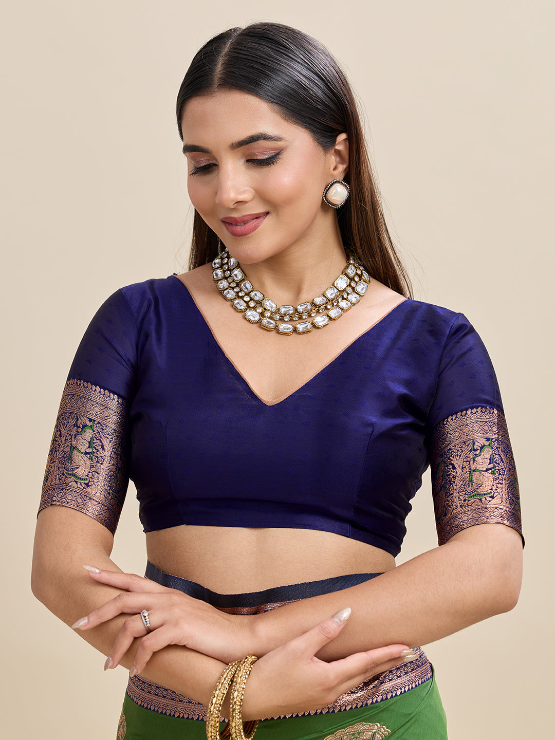 Woven Banarasi Silk Blend Saree