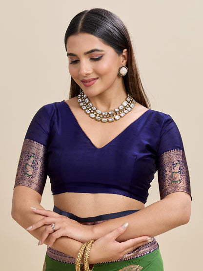 Woven Banarasi Silk Blend Saree