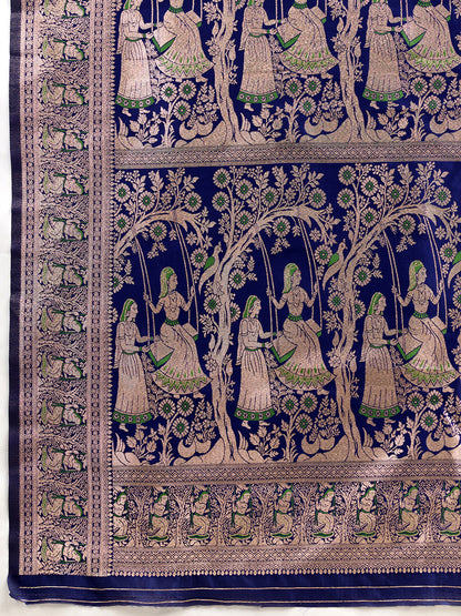 Woven Banarasi Silk Blend Saree