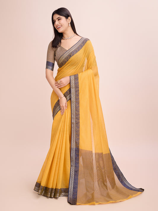 Pure Cotton Daily Wear / Uniform Saree