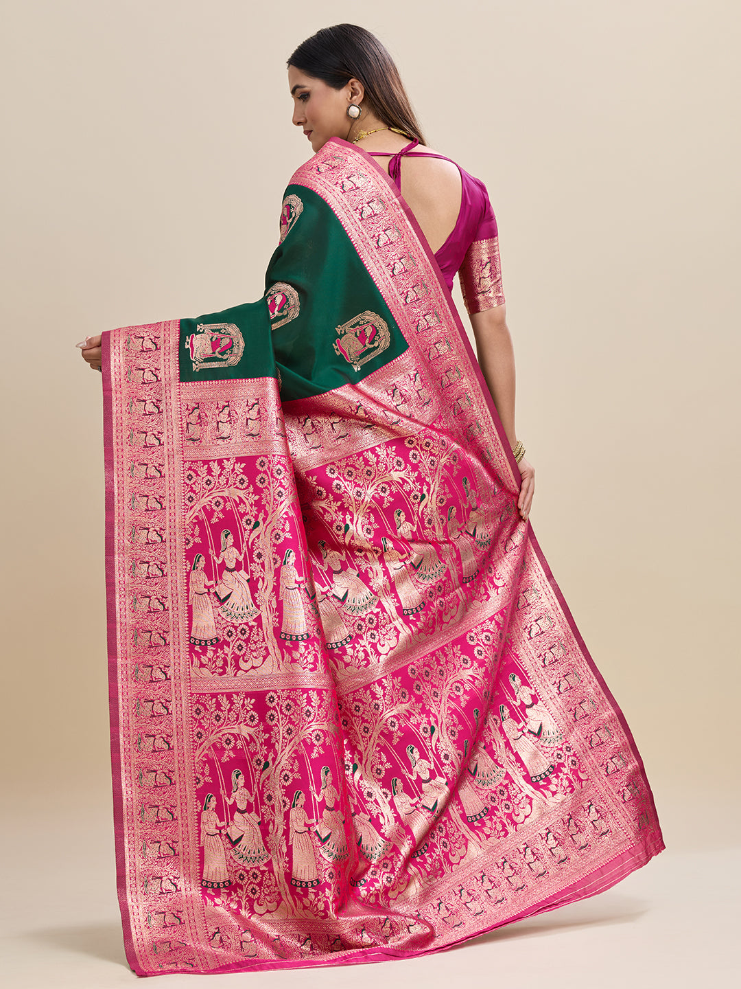 Woven Banarasi Silk Blend Saree