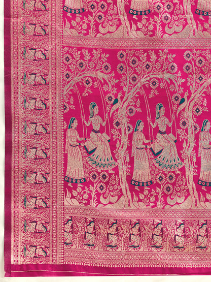 Woven Banarasi Silk Blend Saree