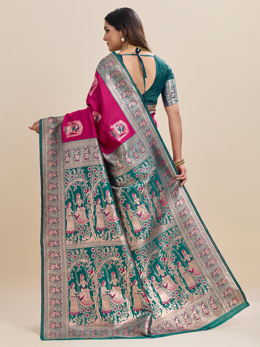 Woven Banarasi Silk Blend Saree