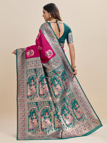 Woven Banarasi Silk Blend Saree