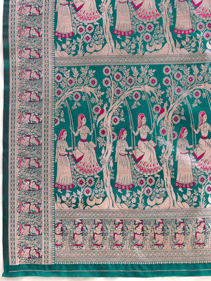 Woven Banarasi Silk Blend Saree