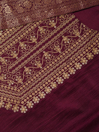 Ethnic Motifs Straight Kurta & Trousers With Dupatta