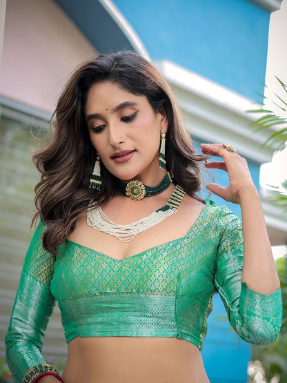 Floral Zari Designer Patola Saree