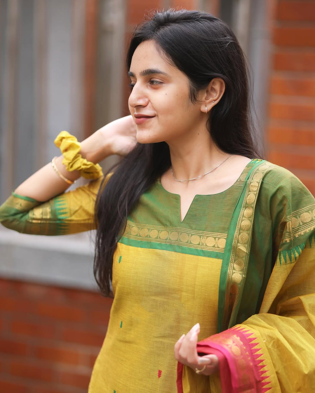 Kanchi Cotton Straight Kurti with Dupatta