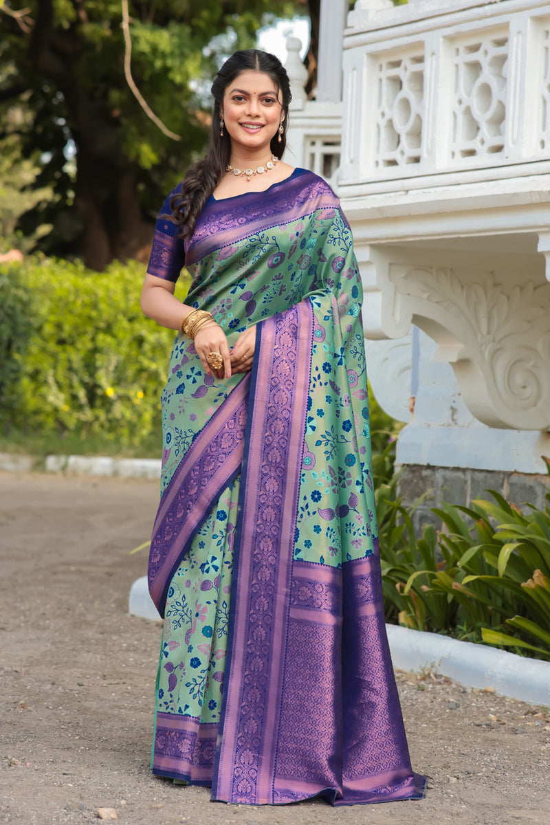 Woven Banarasi Silk Blend Saree