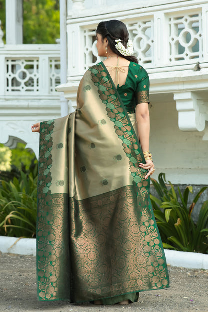 Woven Banarasi Silk Blend Saree