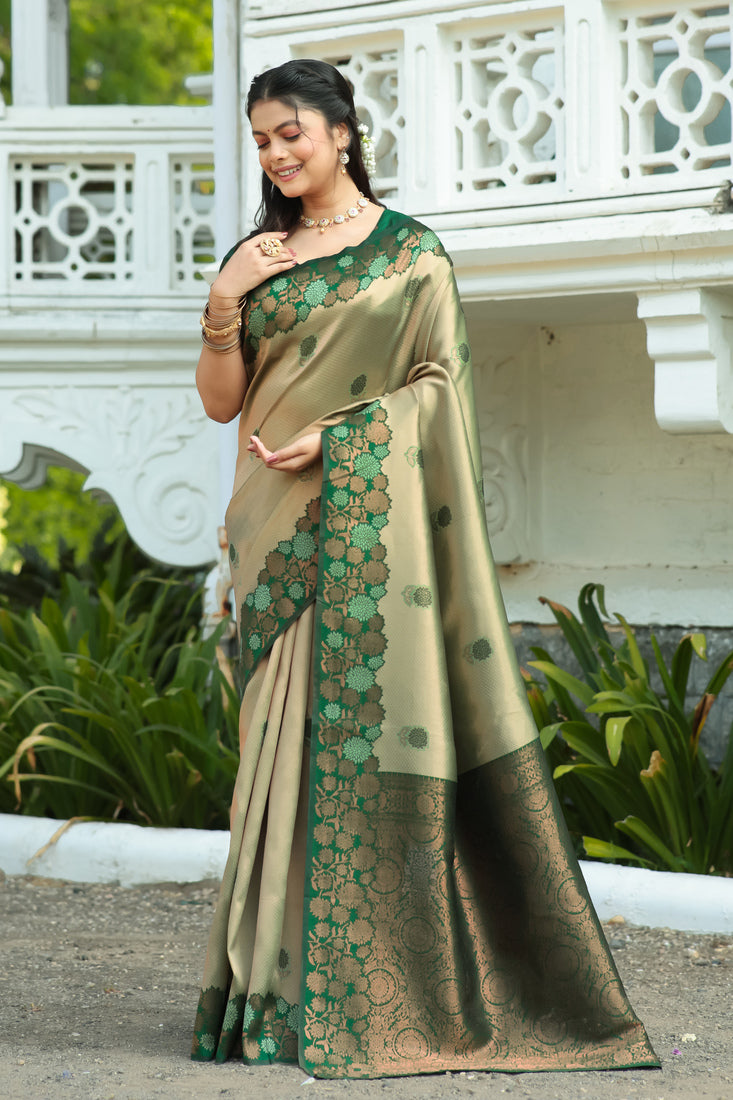 Woven Banarasi Silk Blend Saree