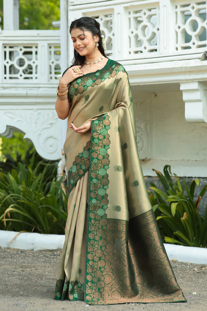 Woven Banarasi Silk Blend Saree