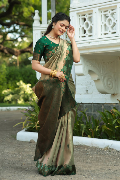 Woven Banarasi Silk Blend Saree
