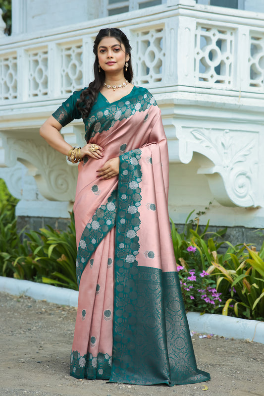 Woven Banarasi Silk Blend Saree