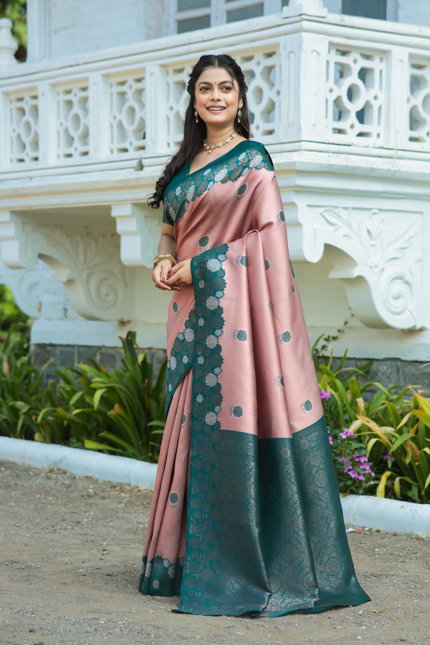 Woven Banarasi Silk Blend Saree