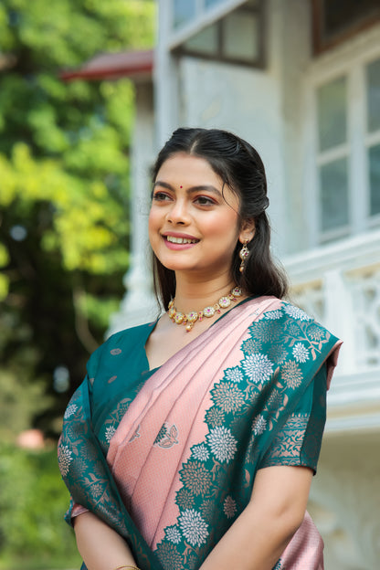 Woven Banarasi Silk Blend Saree