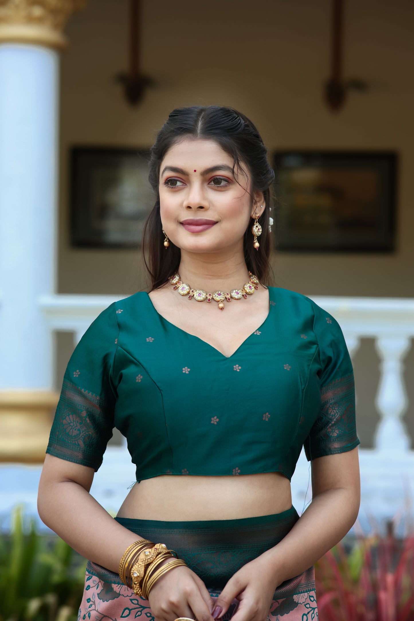 Woven Banarasi Silk Blend Saree