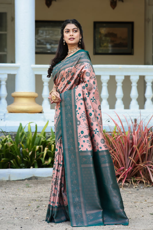 Woven Banarasi Silk Blend Saree